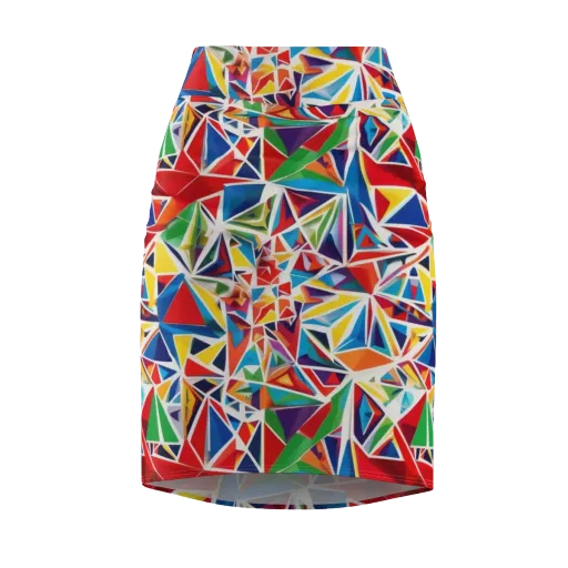 Facet Frenzy on a Pencil Skirt