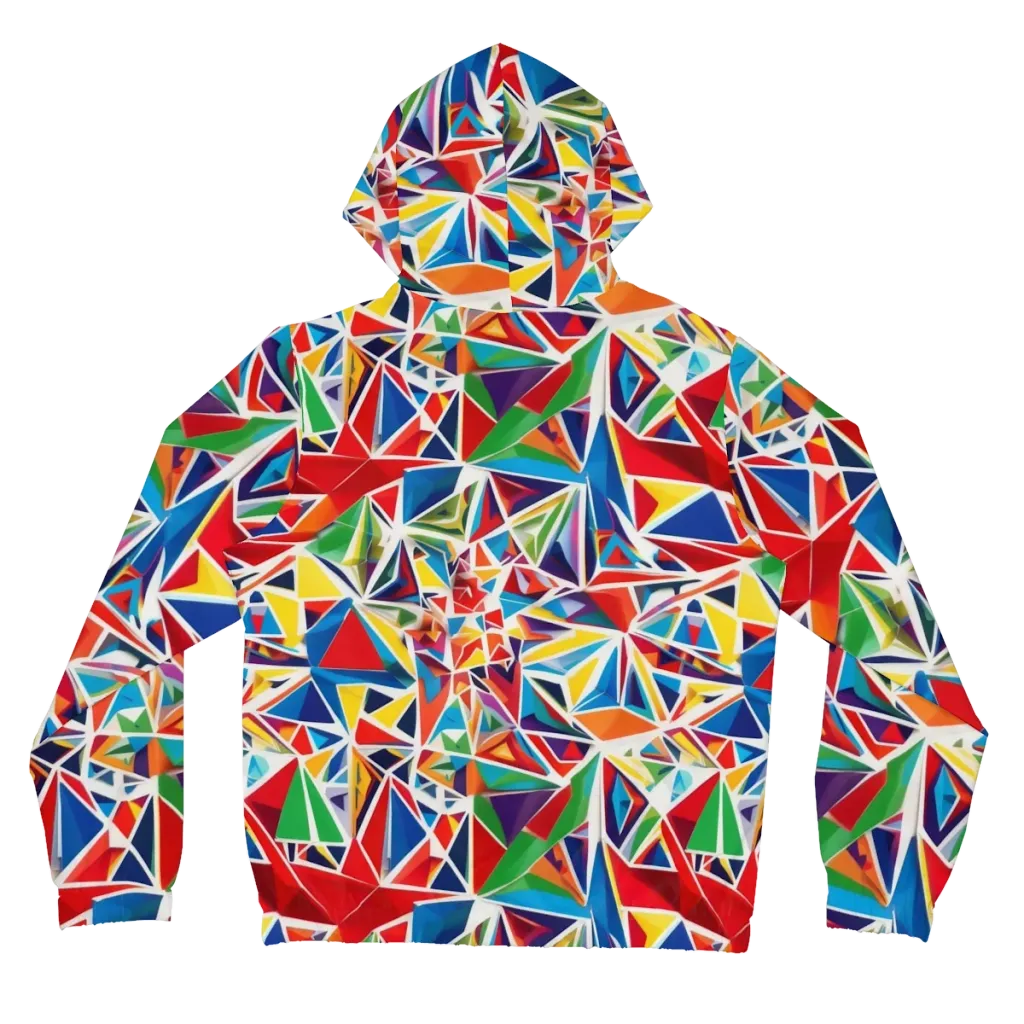 Facet Frenzy on Women's Full-Zip Hoodie — Back