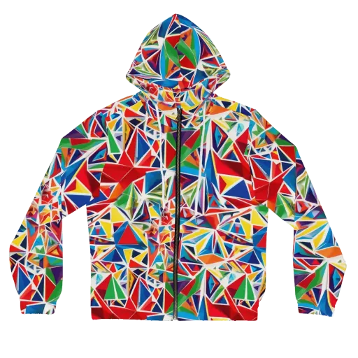 Facet Frenzy on a Women's Full-Zip Hoodie