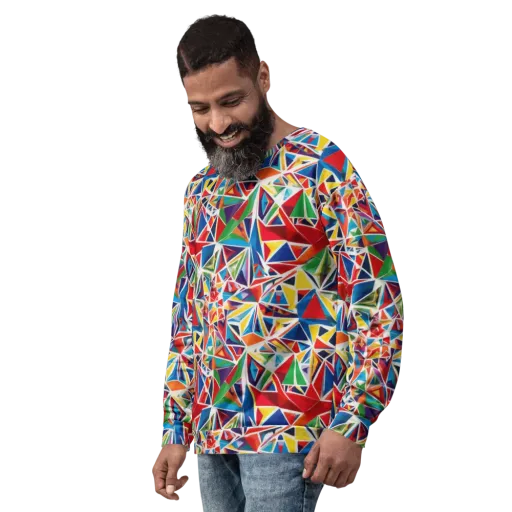 Facet Frenzy on a Sweatshirt