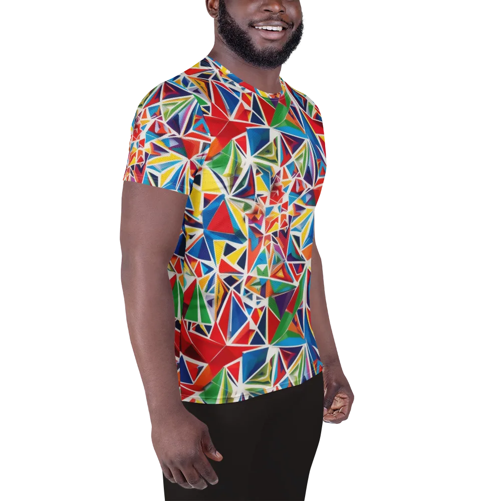 Facet Frenzy on Men's Athletic T-Shirt — Right