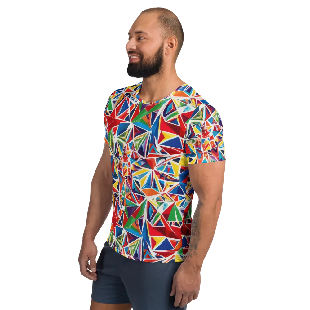 Facet Frenzy on Men's Athletic T-Shirt — Left