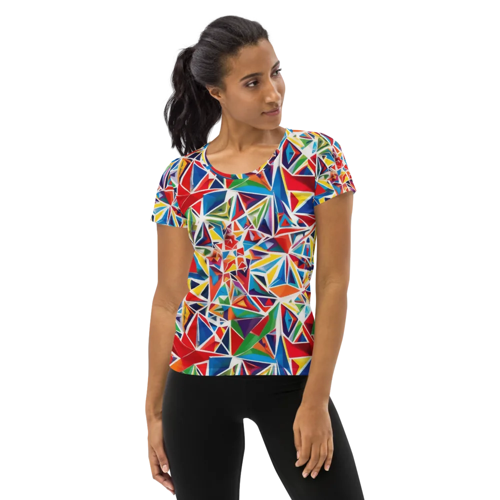 Facet Frenzy on Women's Athletic T-Shirt — Front