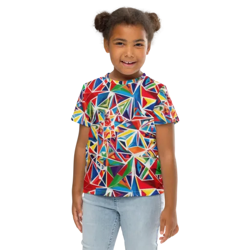 Facet Frenzy on a Kids Crew Neck T-Shirt