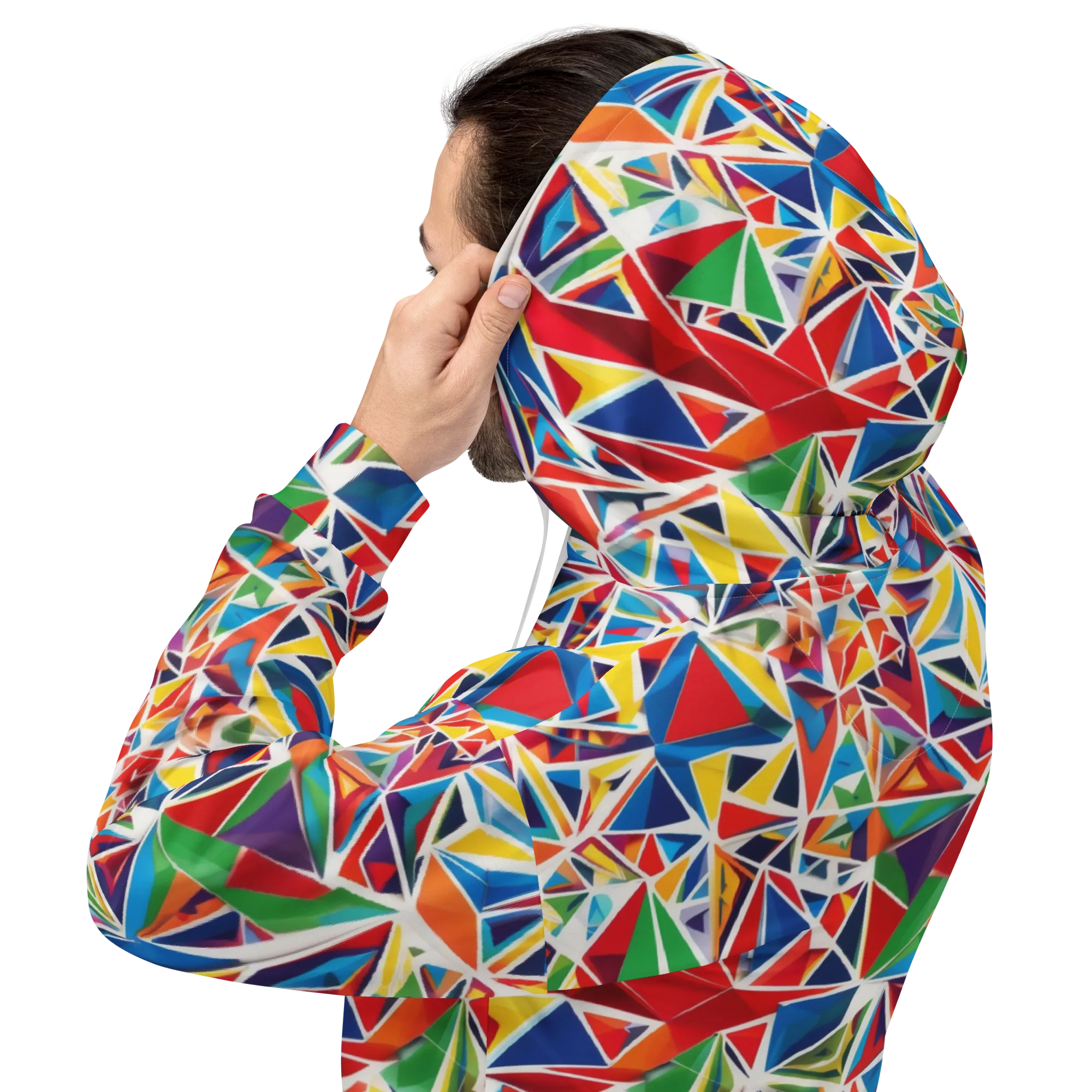 Facet Frenzy on Hoodie — Back