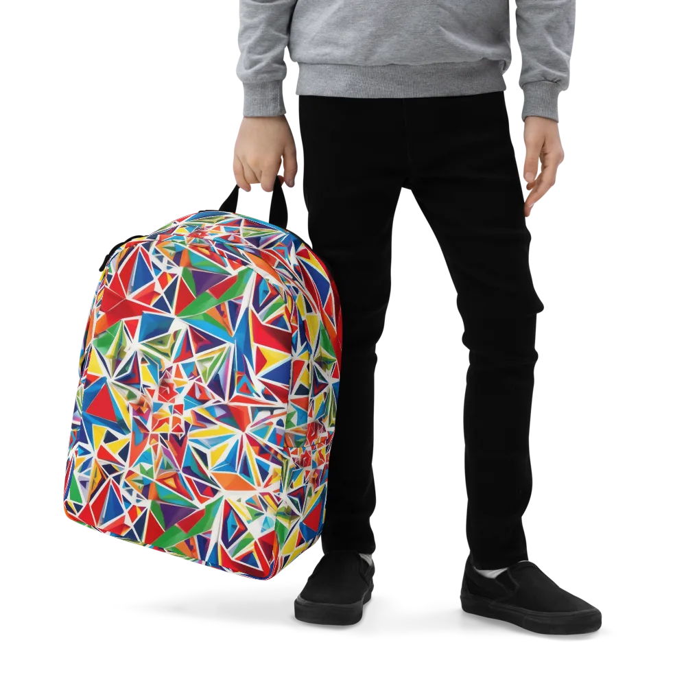 Facet Frenzy on Minimalist Backpack — Zoomed-in