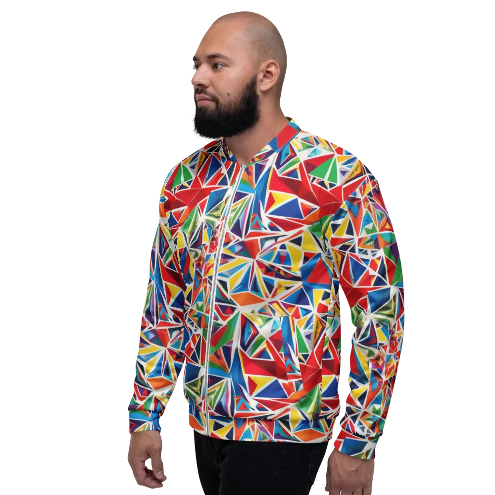 Facet Frenzy on Bomber Jacket — Left