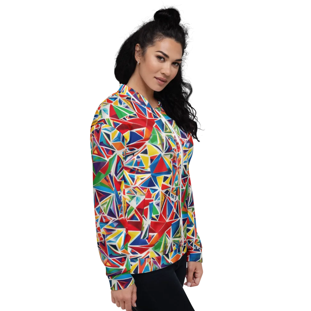 Facet Frenzy on Bomber Jacket — Right