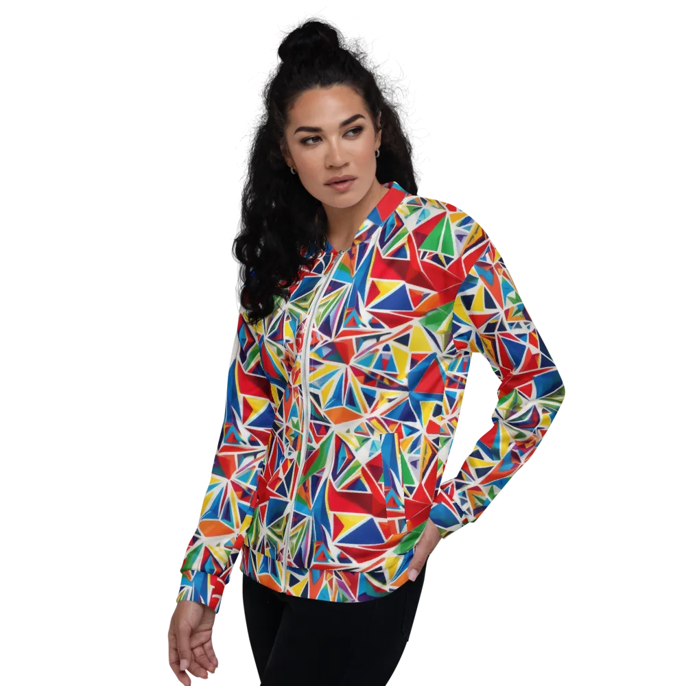 Facet Frenzy on Bomber Jacket — Left