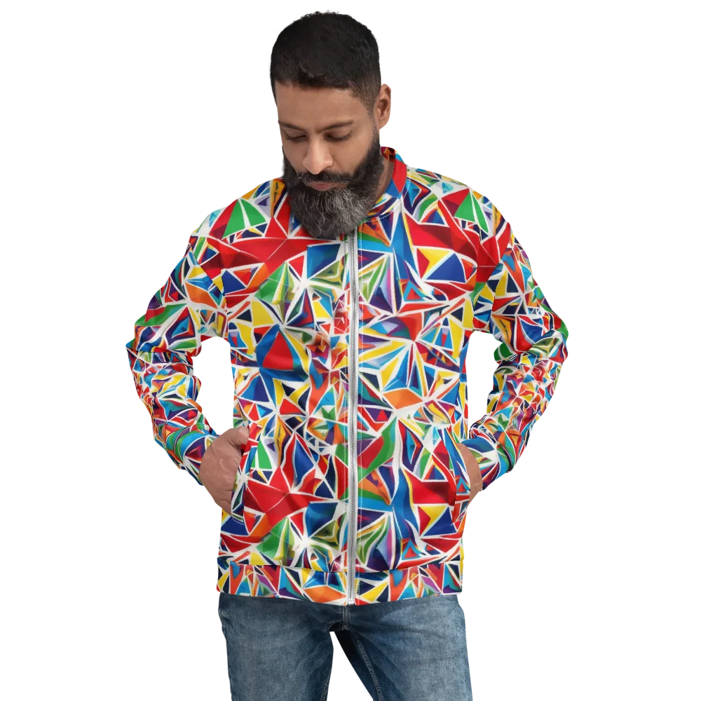 Facet Frenzy on Bomber Jacket — Front