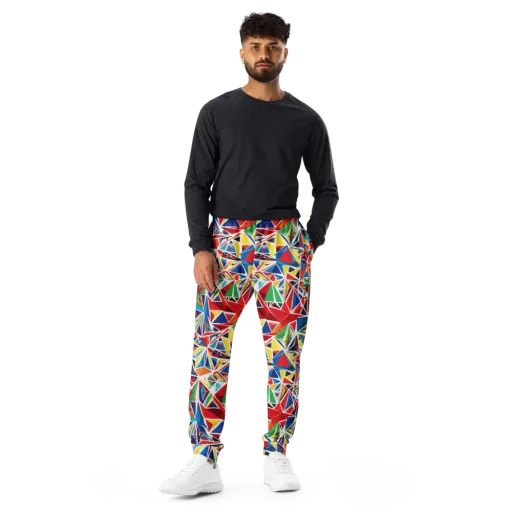 Facet Frenzy on a Men's Joggers
