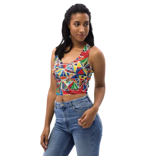 Facet Frenzy on a Crop Top