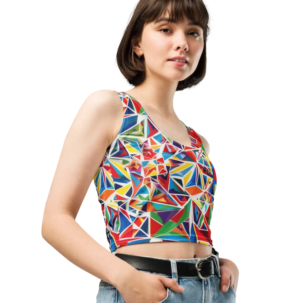 Facet Frenzy on Crop Top — Right Front