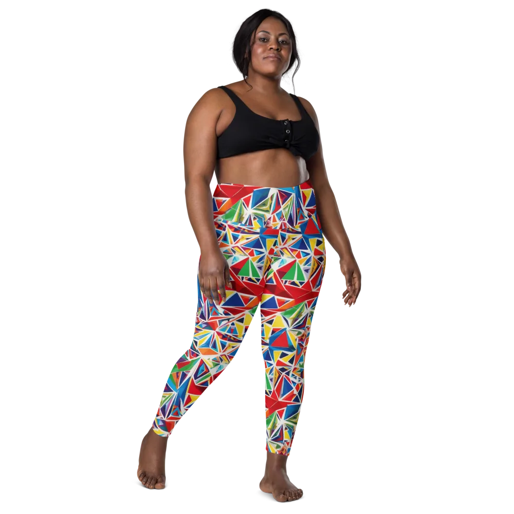 Facet Frenzy on Leggings with Pockets — Front