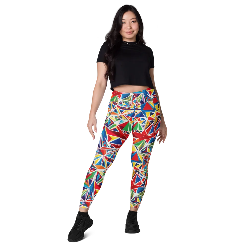 Facet Frenzy on Leggings with Pockets — Front