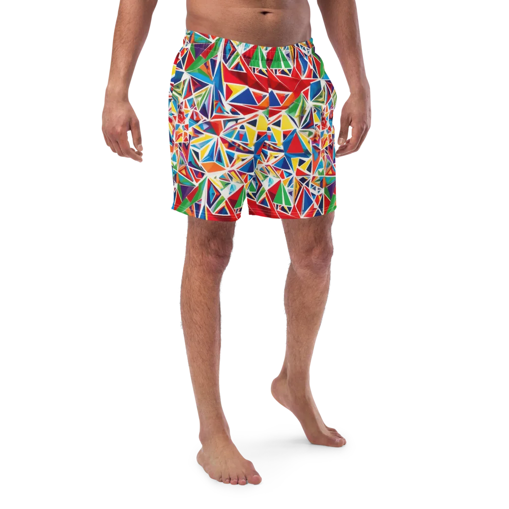 Facet Frenzy on Swim Trunks — Front