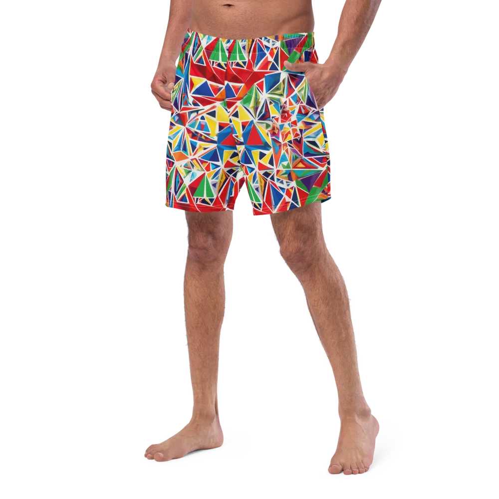 Facet Frenzy on Swim Trunks — Left Front