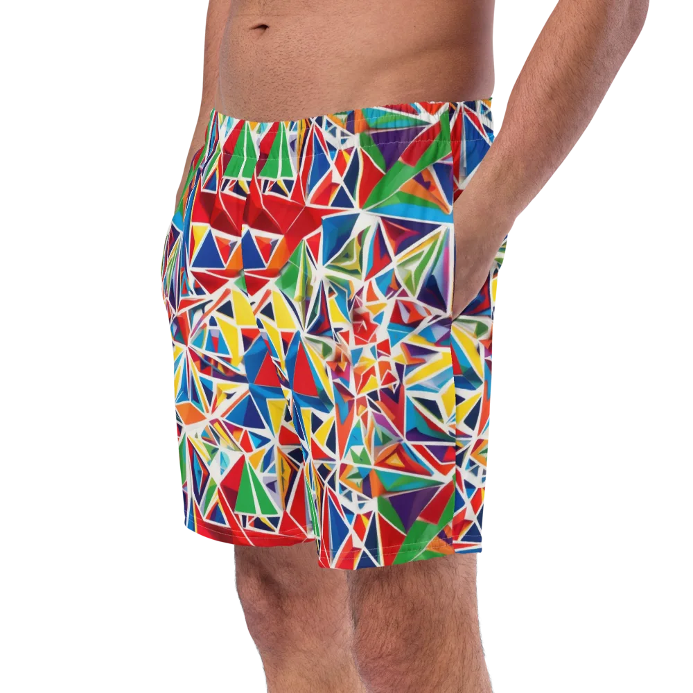 Facet Frenzy on Swim Trunks — Left Front