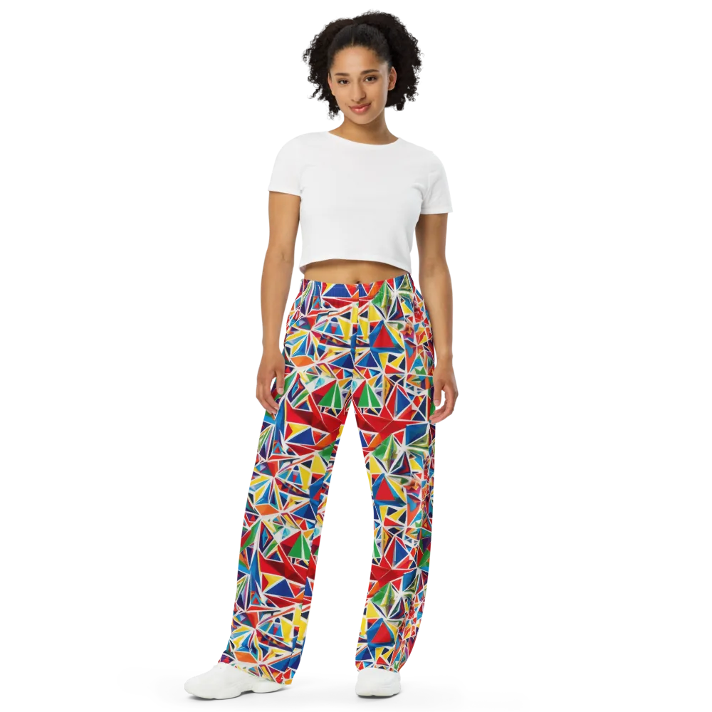 Facet Frenzy on Wide-Leg Pants — Front