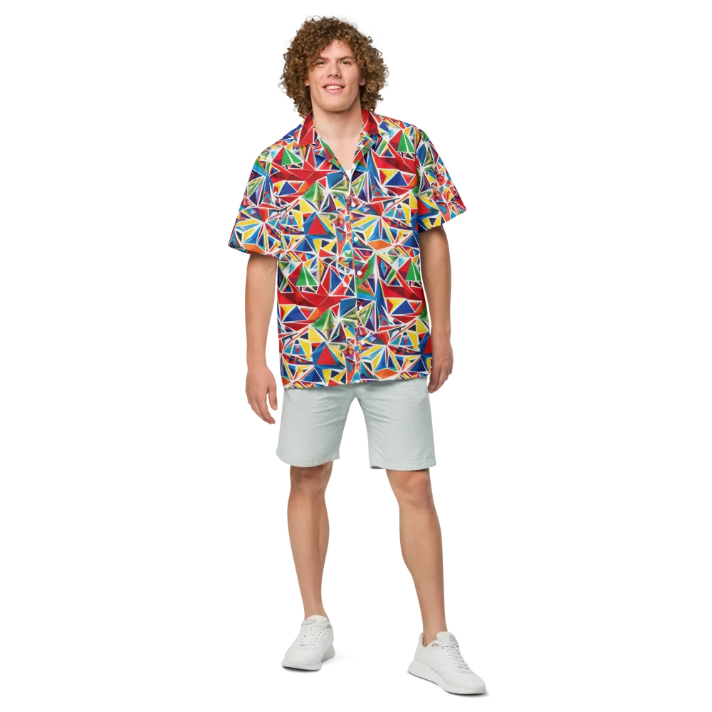 Facet Frenzy on Button Shirt — Front