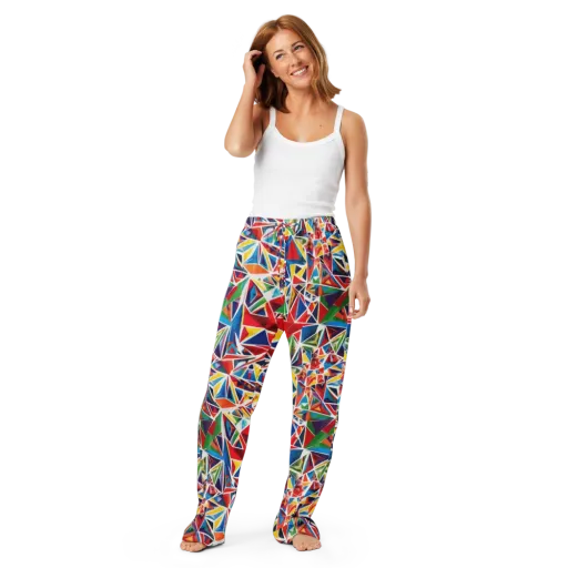 Facet Frenzy on a Women's Pajama Pants