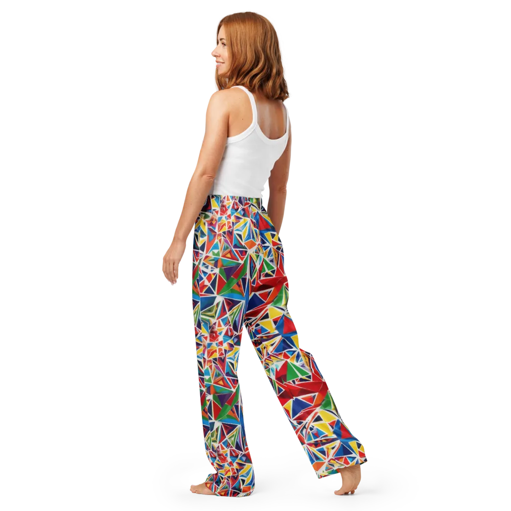 Facet Frenzy on Women's Pajama Pants — Back