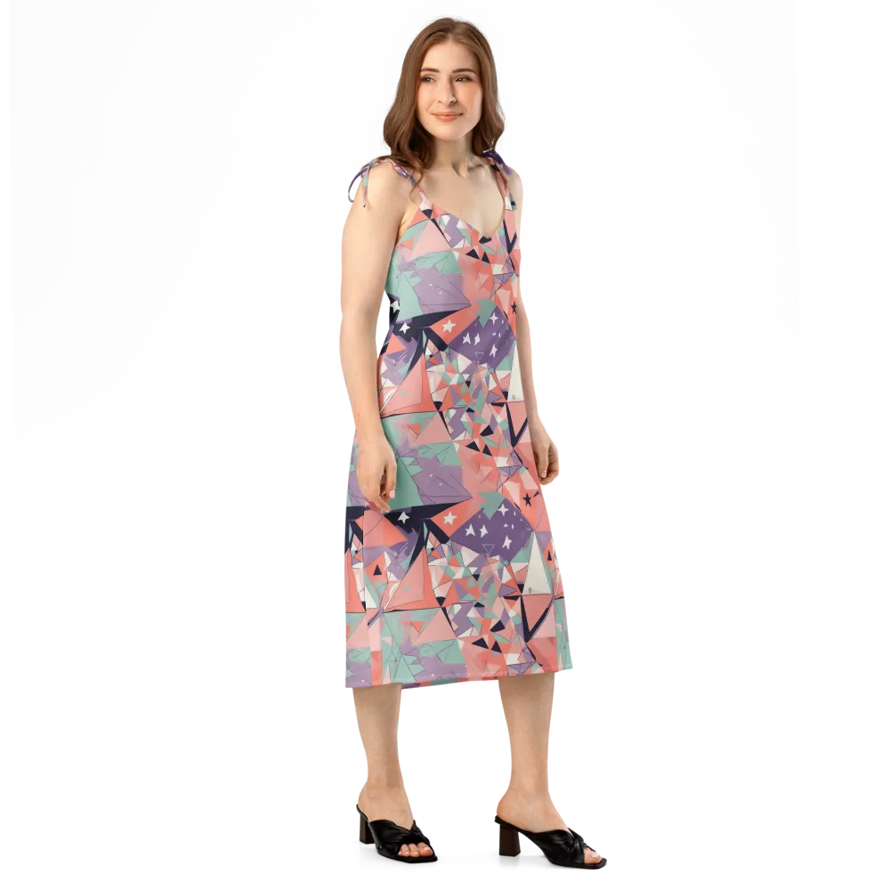 Coral Prism on Slip Dress — Right Front