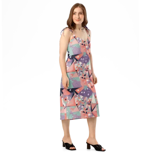 Coral Prism on a Slip Dress