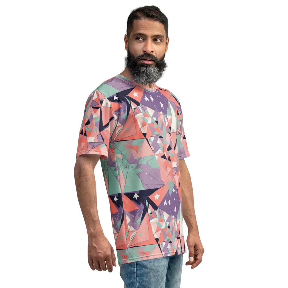 Coral Prism on Men's Crew Neck T-Shirt — Right