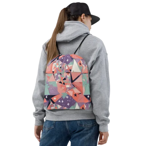 Coral Prism on a Drawstring Bag