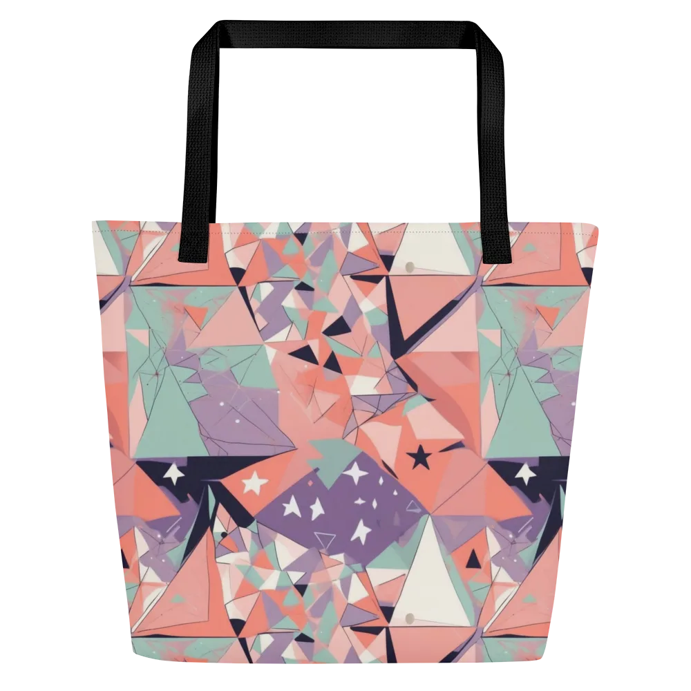 Coral Prism on Large Tote Bag W/ Pocket — Front