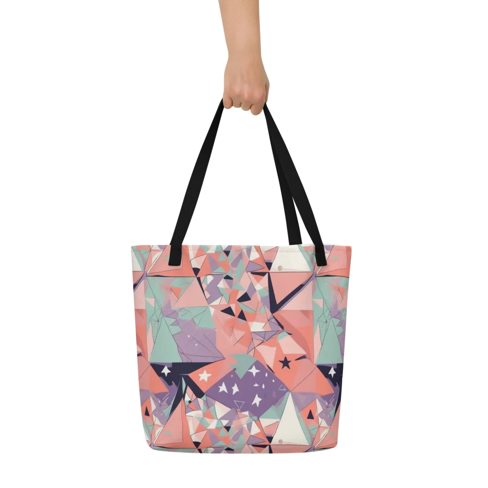 Coral Prism on Large Tote Bag W/ Pocket — Front