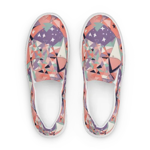 Coral Prism on a Women's Slip-On Canvas Shoes