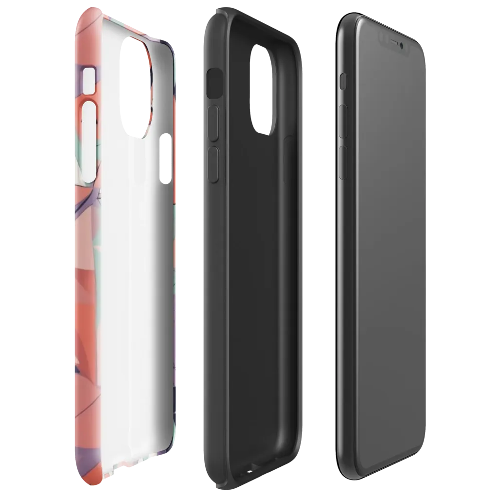 Coral Prism on Tough Case for iPhone® — Right
