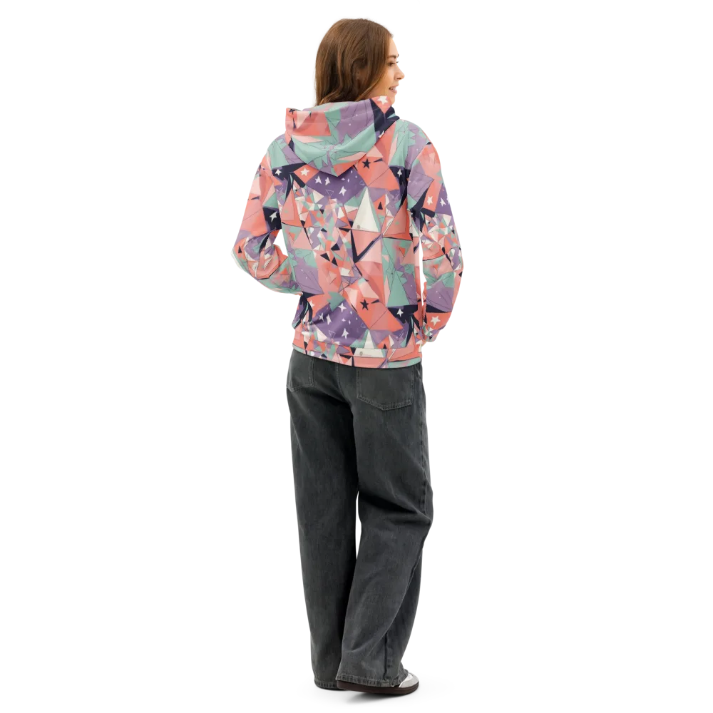 Coral Prism on Cotton Hoodie — Back