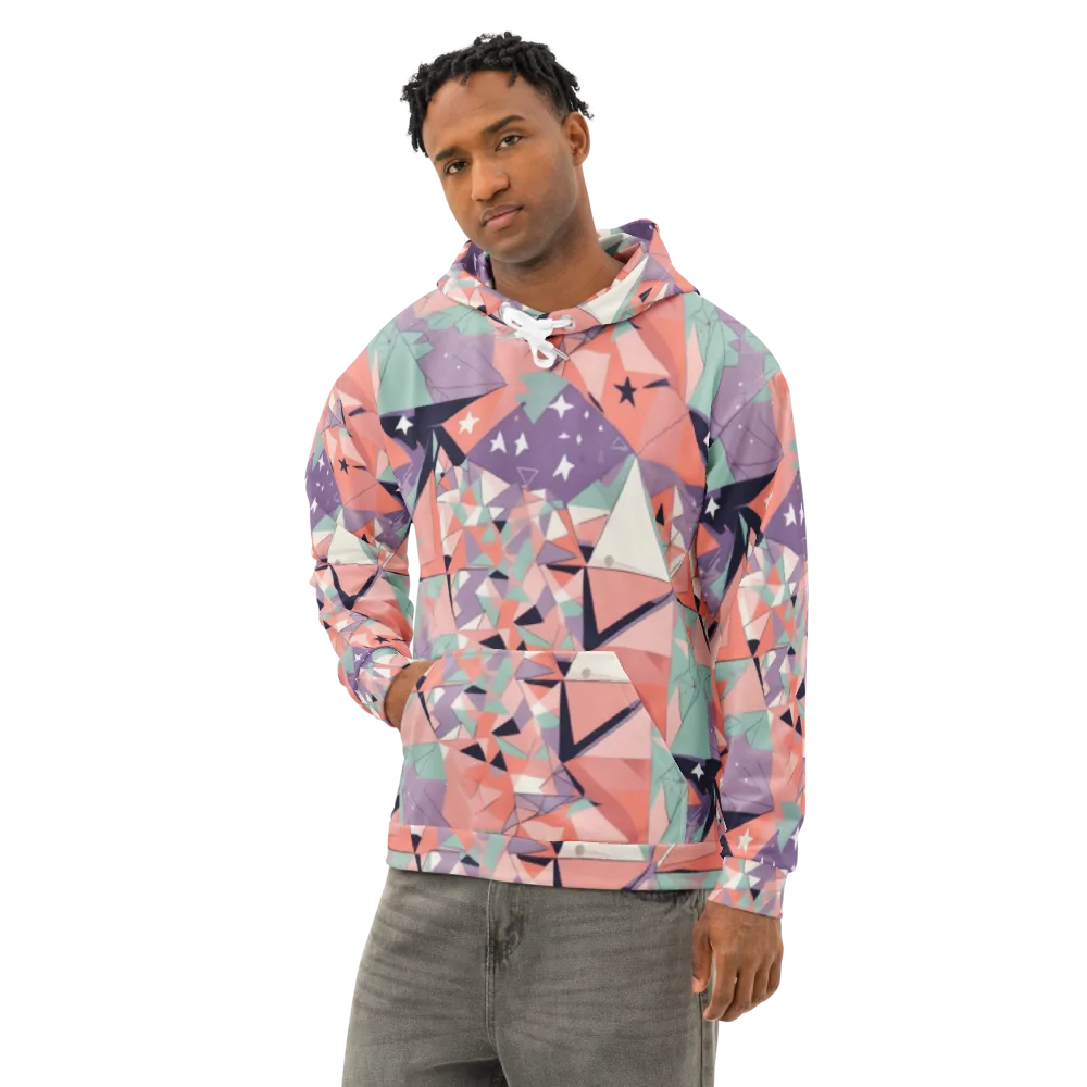 Coral Prism on Cotton Hoodie — Left Front