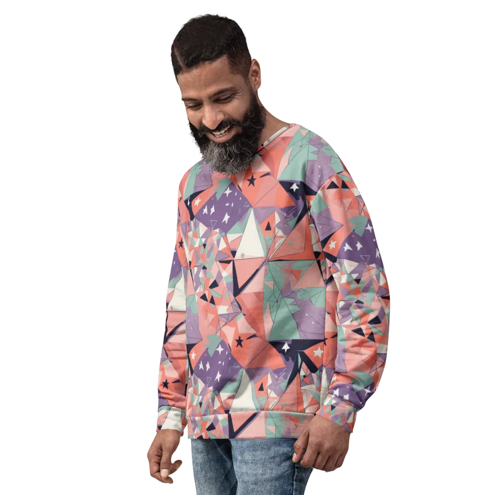 Coral Prism on Sweatshirt — Left Front