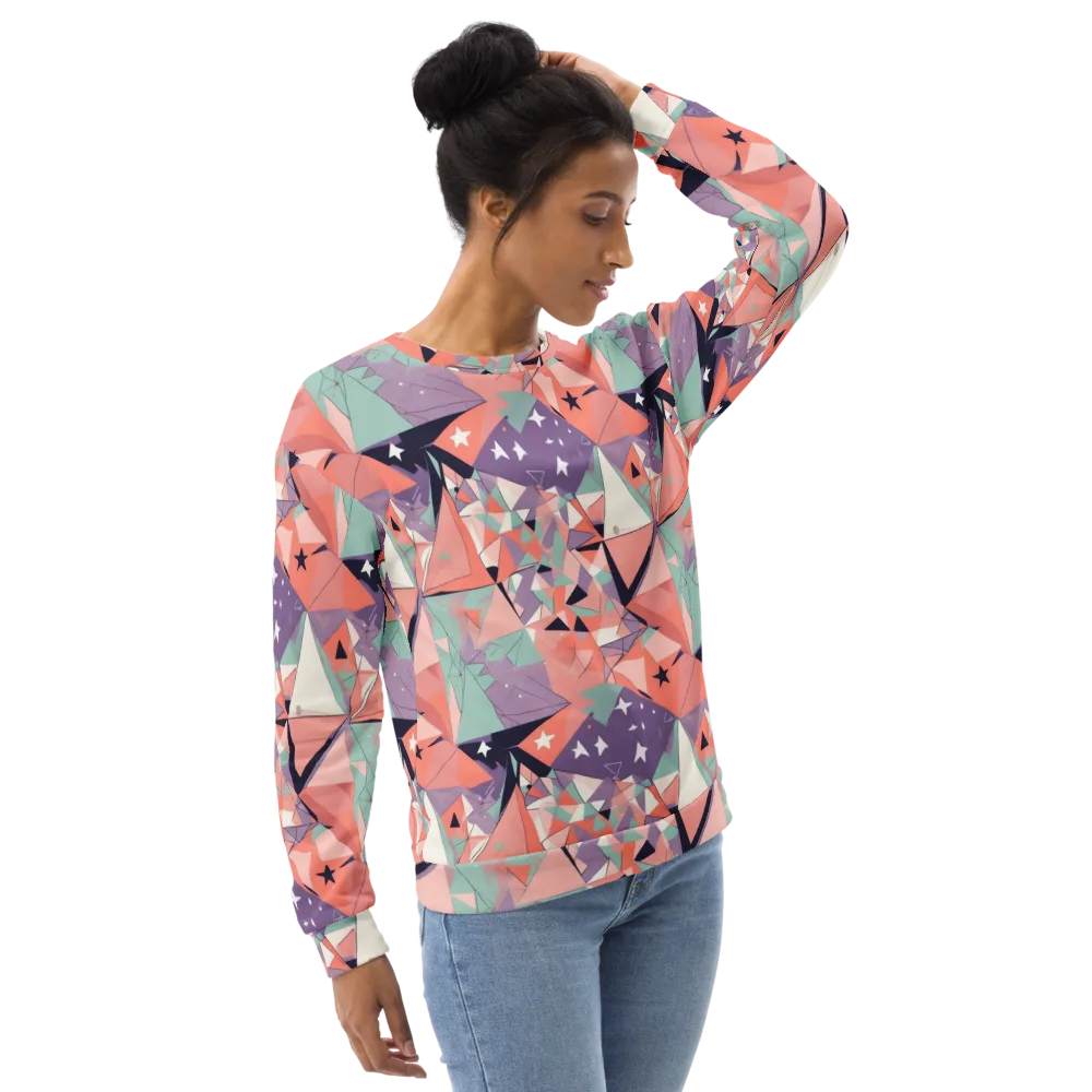 Coral Prism on Sweatshirt — Right Front