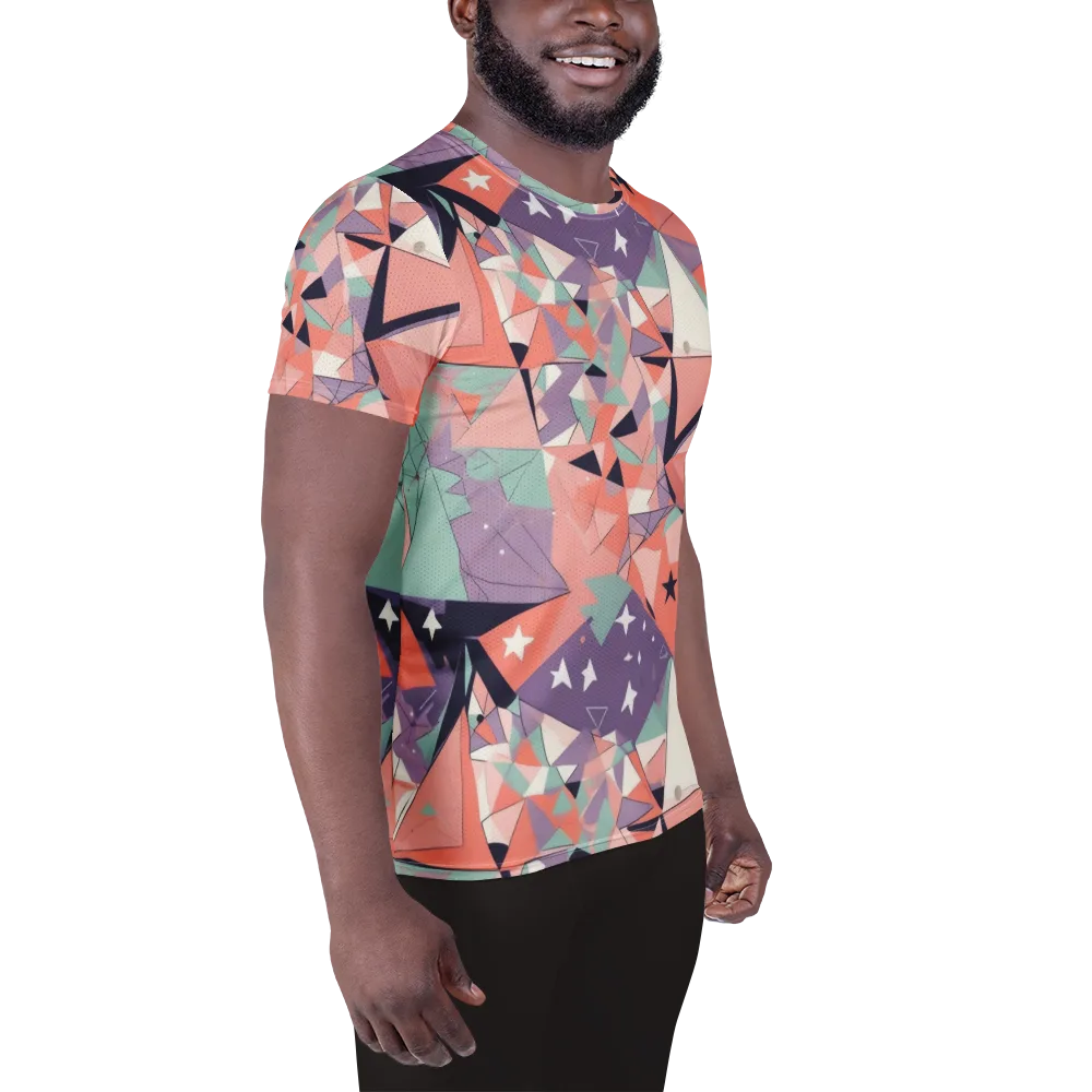 Coral Prism on Men's Athletic T-Shirt — Right