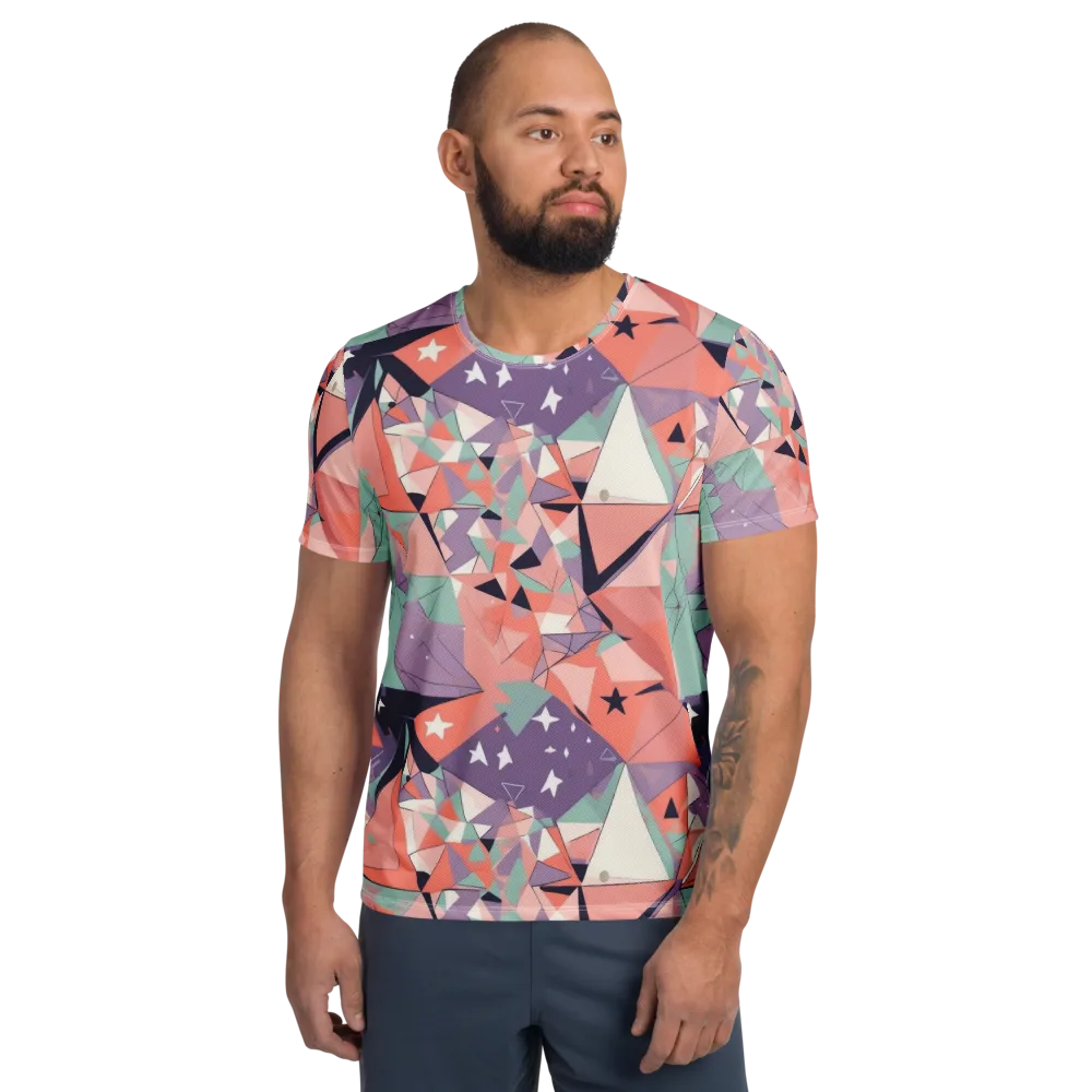 Coral Prism on Men's Athletic T-Shirt — Front