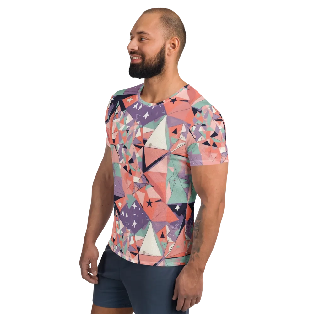 Coral Prism on Men's Athletic T-Shirt — Left