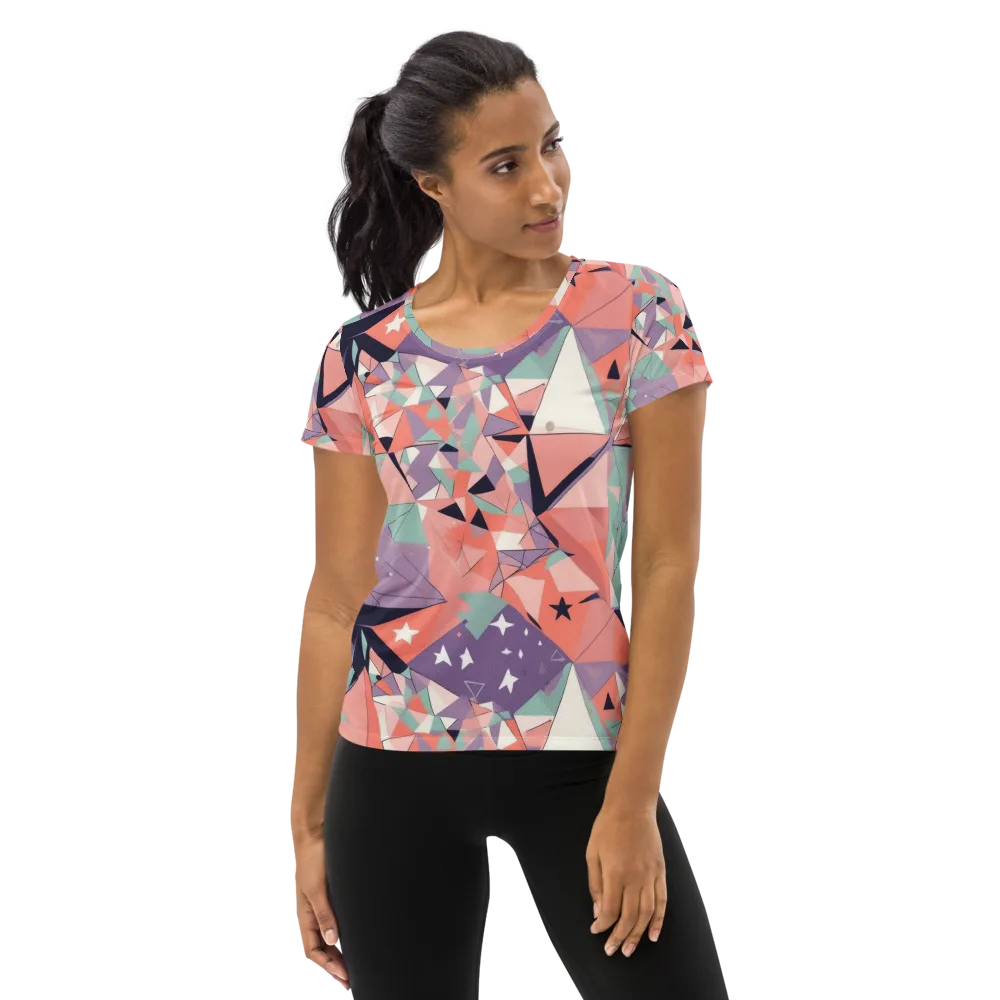 Coral Prism on Women's Athletic T-Shirt — Front