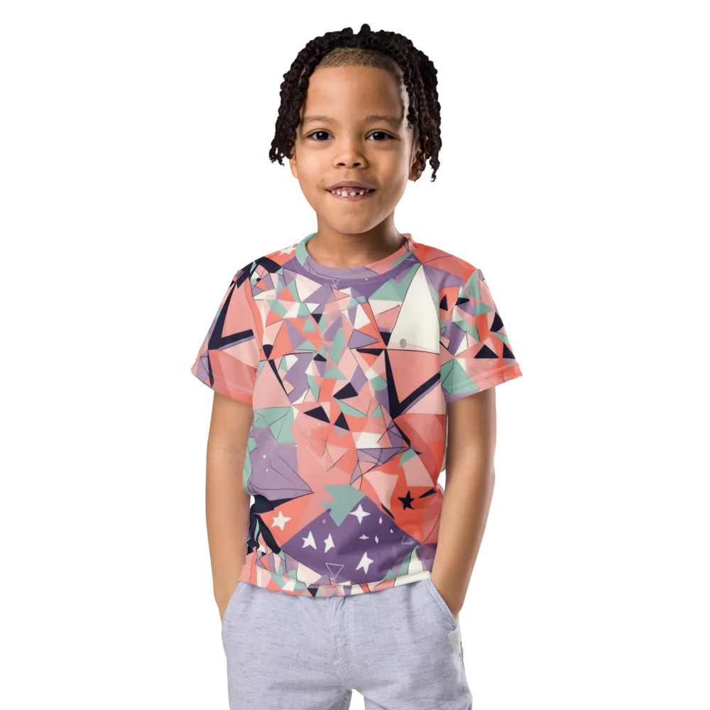 Coral Prism on Kids Crew Neck T-Shirt — Front