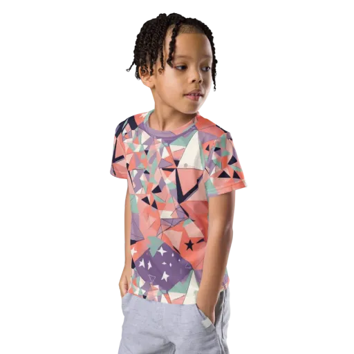 Coral Prism on a Kids Crew Neck T-Shirt