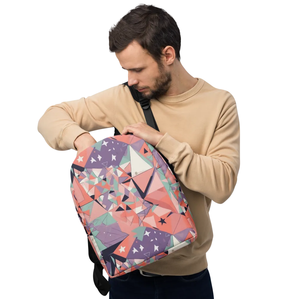 Coral Prism on Minimalist Backpack — Front