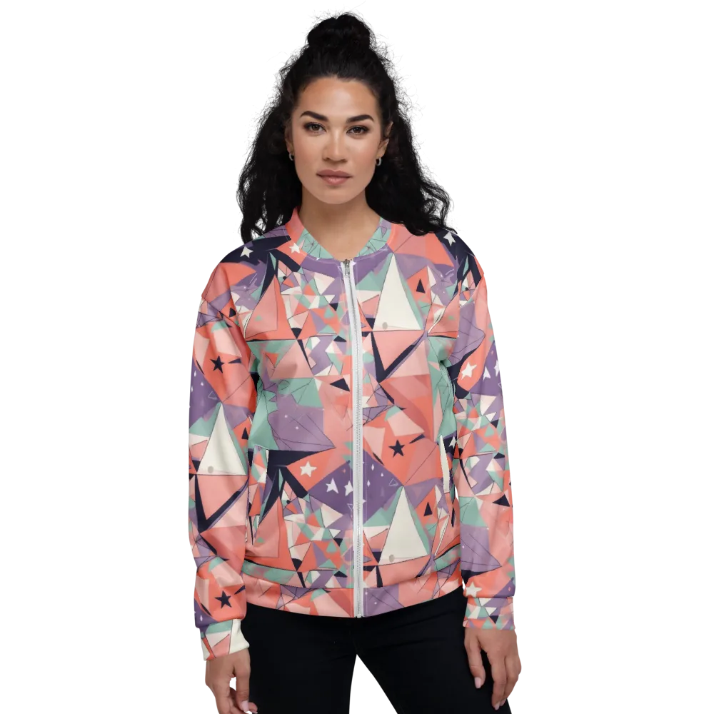 Coral Prism on Bomber Jacket — Front