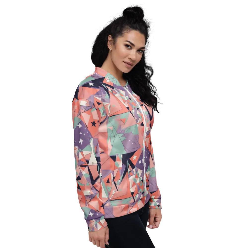 Coral Prism on Bomber Jacket — Right