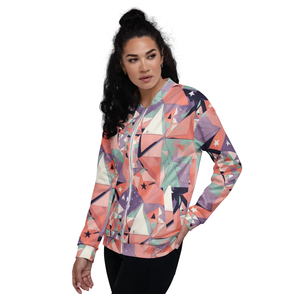 Coral Prism on Bomber Jacket — Left