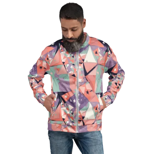 Coral Prism on a Bomber Jacket