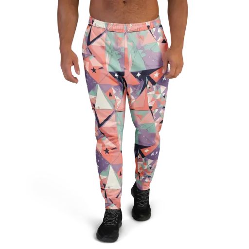 Coral Prism on a Men's Joggers